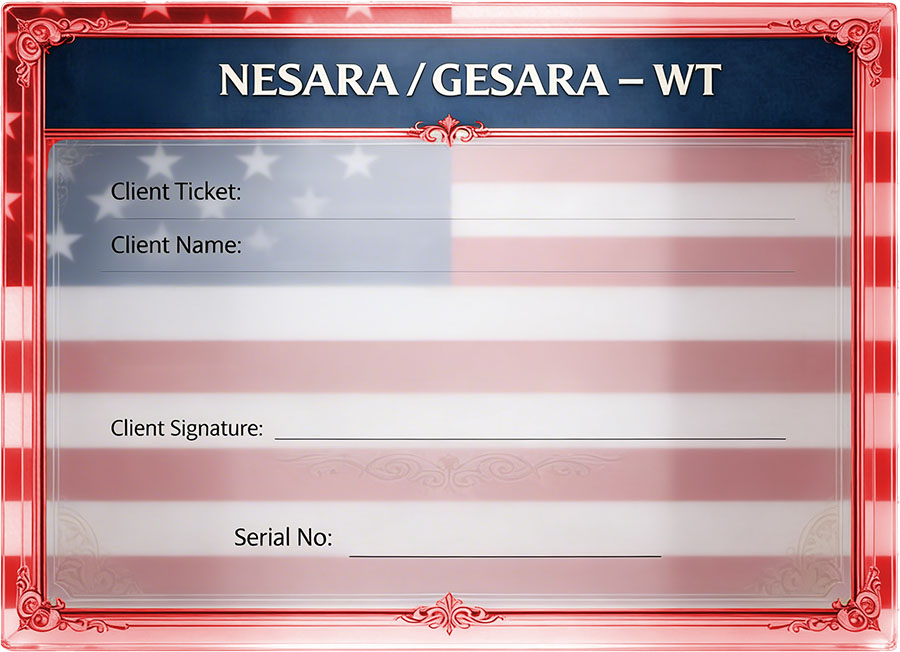 Nesara Gesara WT Certificate